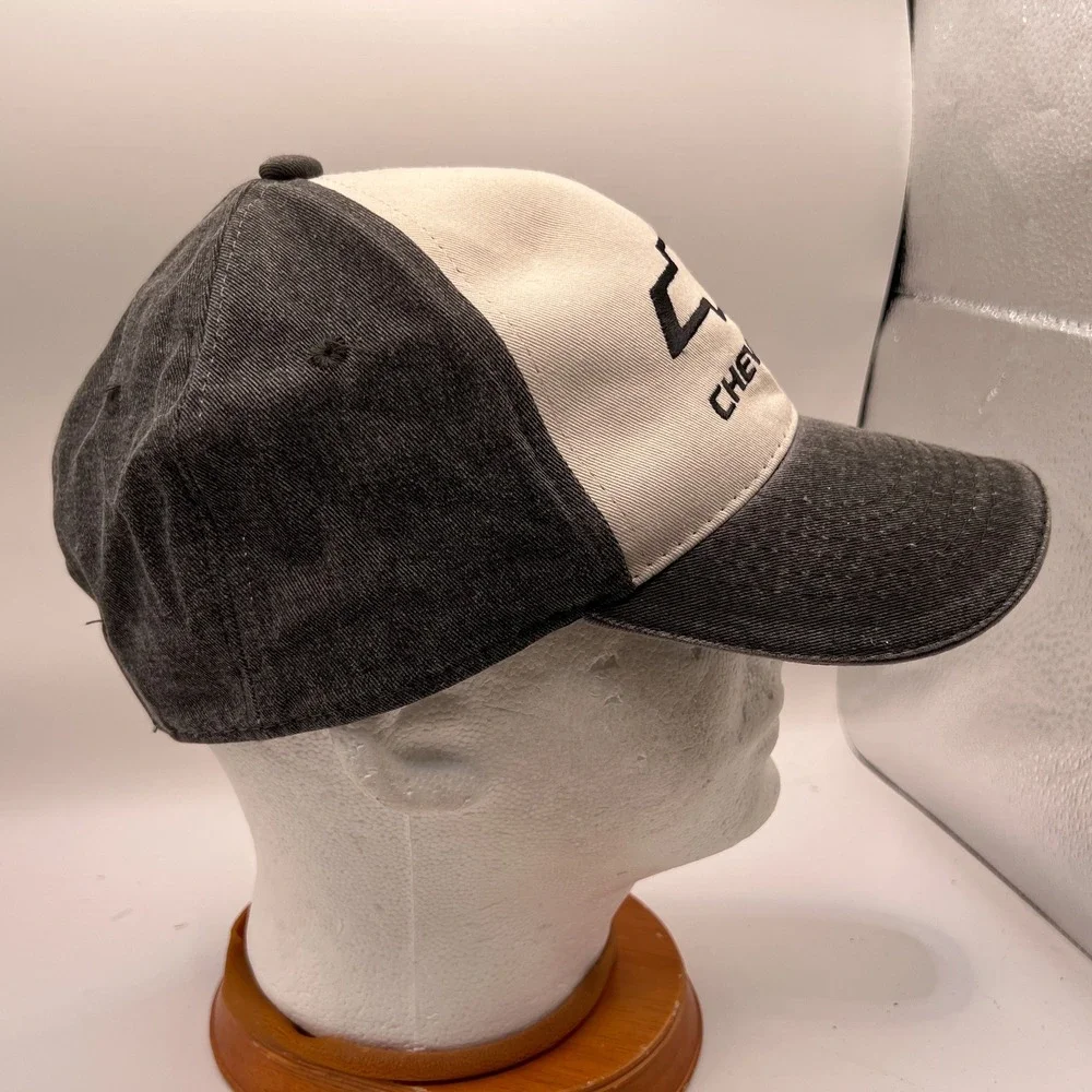 Chevrolet Bowtie Trucker Hat Gray White Snapback Cap Outdoor Cap OSFM